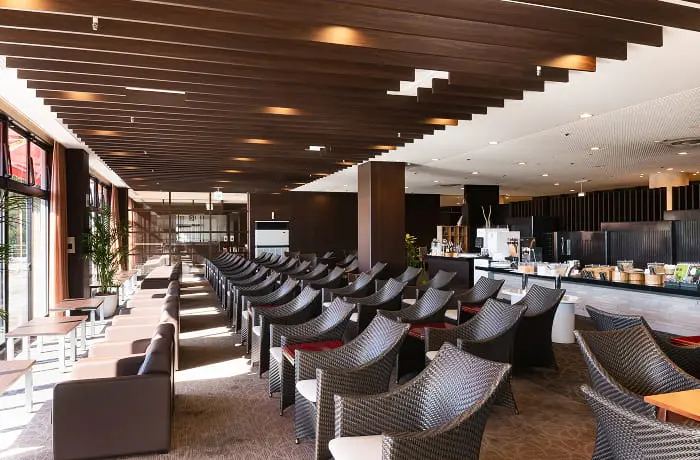 Relaxing in the lounge